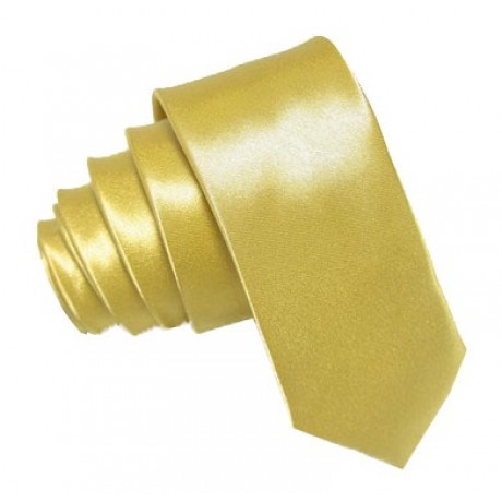 SLIM kravata svetlo žltá